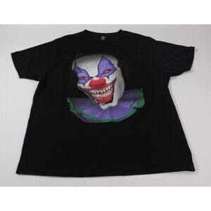 Way To Celebrate T-Shirt Men XL Black Evil Clown Halloween Graphic Short Sleeve